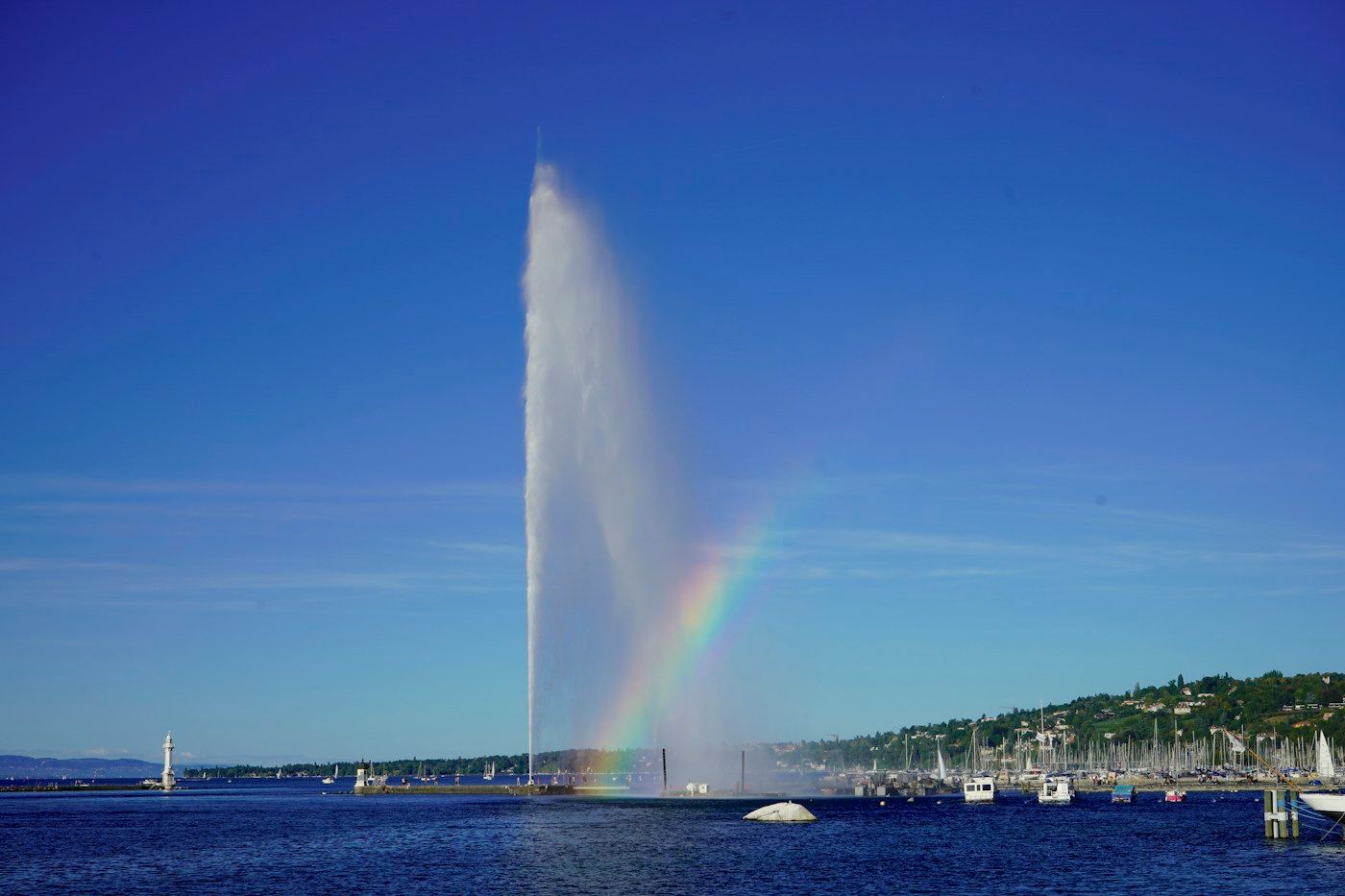 The Jet d&rsquo;Eau on Lake Geneva, Switzerland